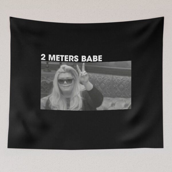 Item preview, Gemma Collins: 2 meters babe meme black Mood Slim Fit T-Shirt designed and sold by jozefds.