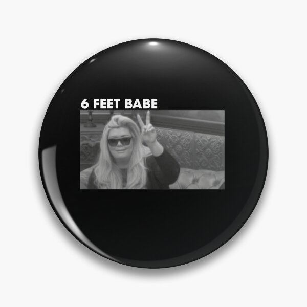 Item preview, Gemma Collins: 6 feet babe meme black Mood Slim Fit T-Shirt designed and sold by jozefds.