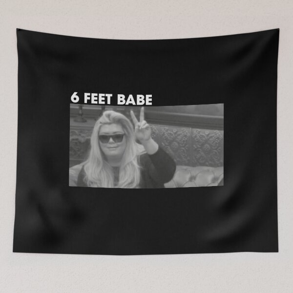 Item preview, Gemma Collins: 6 feet babe meme black Mood Slim Fit T-Shirt designed and sold by jozefds.