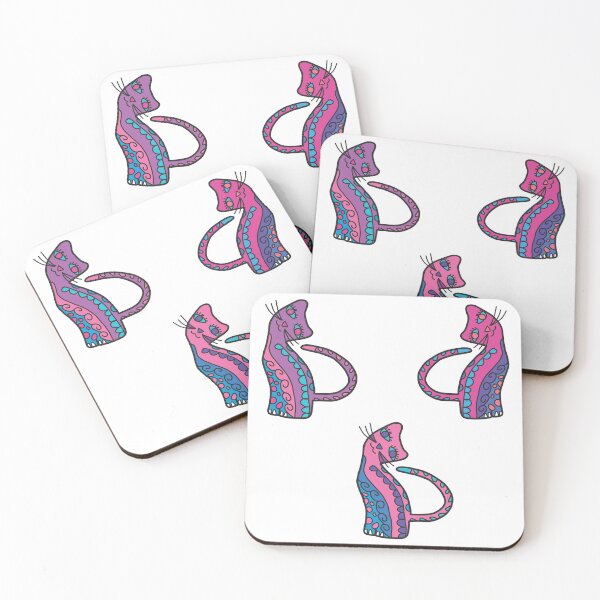 Item preview, 3 purple cats designed and sold by daisydebby.