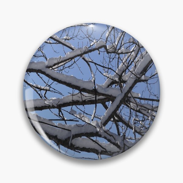 Item preview, Snow laden branches in winter against a blue sky  designed and sold by cuisinecat2.