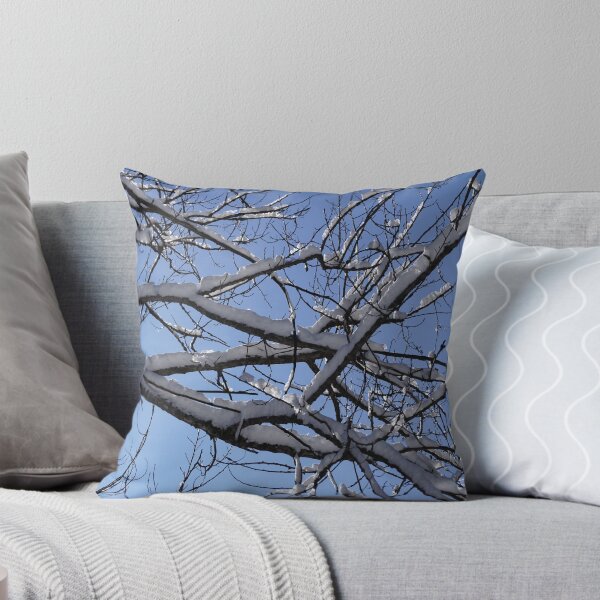 Item preview, Snow laden branches in winter against a blue sky  designed and sold by cuisinecat2.