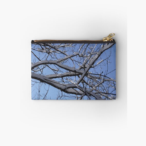 Item preview, Snow laden branches in winter against a blue sky  designed and sold by cuisinecat2.