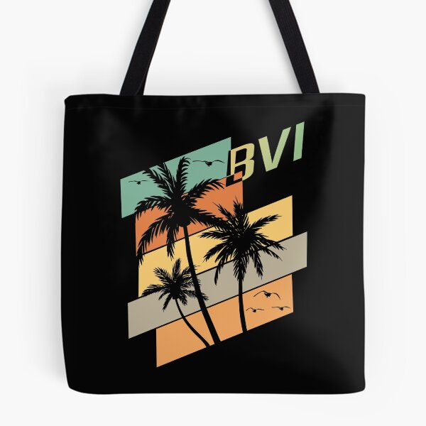 Item preview, BVI Retro Seagulls & Palm Trees Souvenir British Virgin Islands Design designed and sold by KoolMoDee.