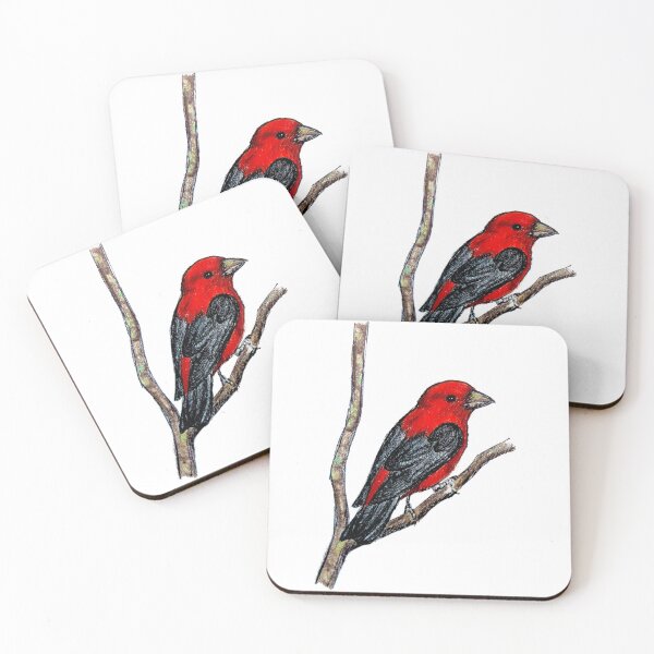 Item preview, Scarlet Tanager Drawing designed and sold by GreatPlainsWolf.