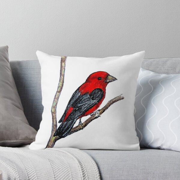 Item preview, Scarlet Tanager Drawing designed and sold by GreatPlainsWolf.