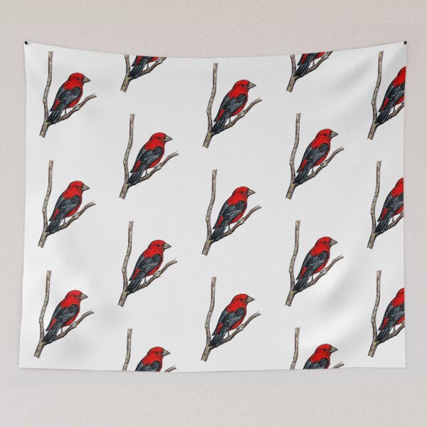 Item preview, Scarlet Tanager Drawing designed and sold by GreatPlainsWolf.