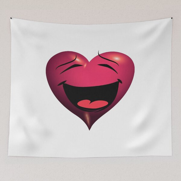 Item preview, Hearts and Smiles heart satisfied laugh designed and sold by wabeen.