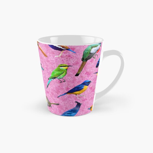Item preview, Brilliant Birds II on Pink Cherry Blossoms  designed and sold by AxeLeon Patterns.
