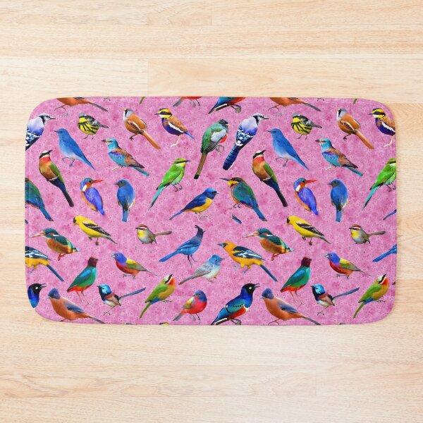Item preview, Brilliant Birds II on Pink Cherry Blossoms  designed and sold by AxeLeon Patterns.