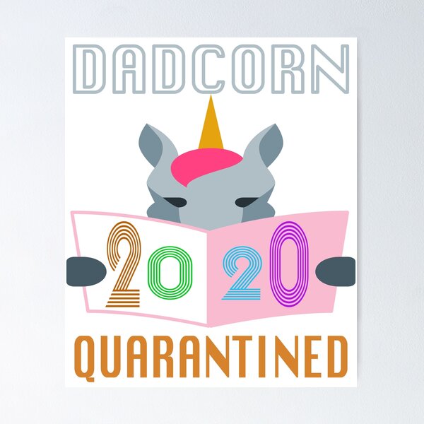 Item preview, Unicorn Papa in quarantine! Father's Day in quarantine designed and sold by Bola06.