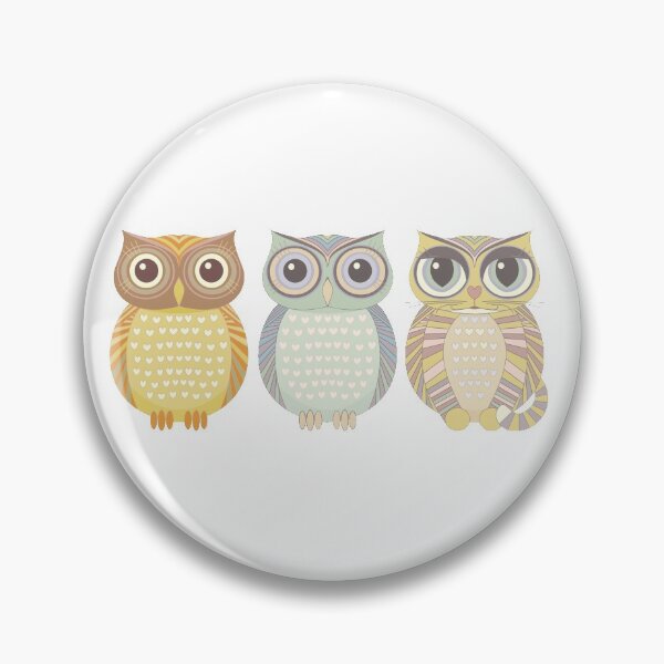 Item preview, 2 Owls & Big-Eyed Cat designed and sold by Jean Gregory Evans.