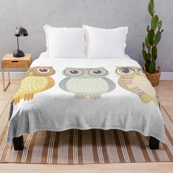 Item preview, 2 Owls & Big-Eyed Cat designed and sold by Jean Gregory Evans.