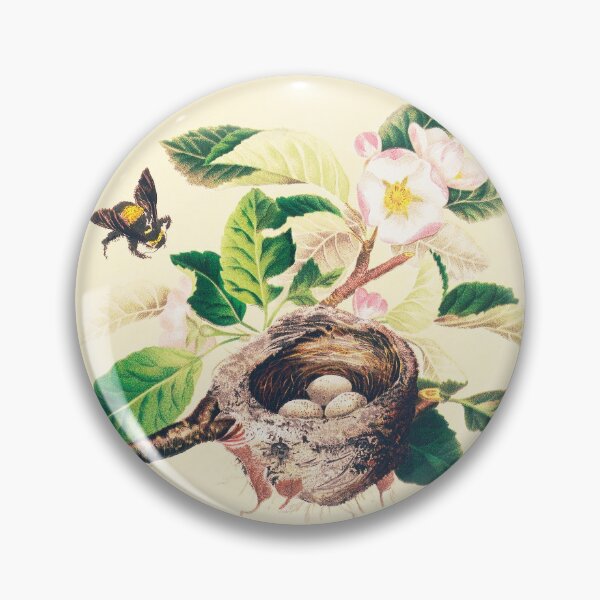 Item preview, Antique Engraving of Bee, Nest and Blossoms designed and sold by FuzzyHoney.