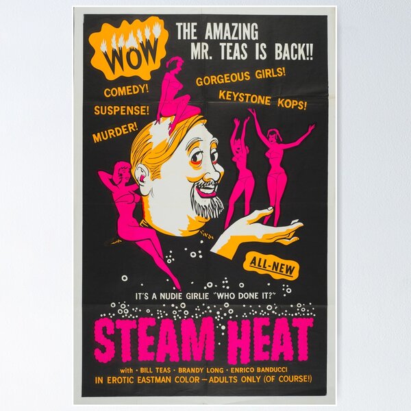 Item preview, STEAM HEAT- Classic Movie poster design designed and sold by VelcroFathoms.