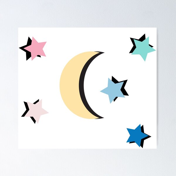 Item preview, Luna y estrellas designed and sold by CaitlinCarmody.
