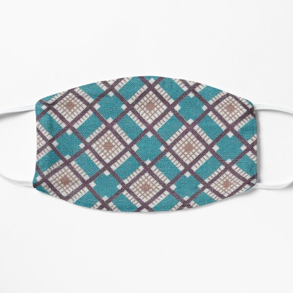 Vintage Mid-century Modern Fabric / Diamonds Flat Mask