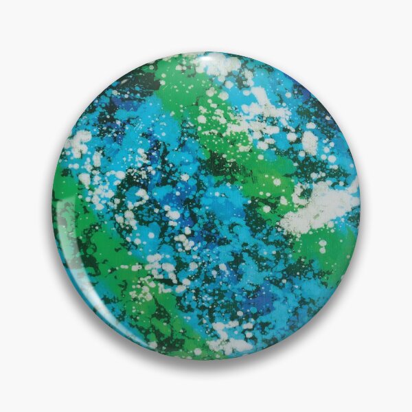 Artikelvorschau, Splatter Abstract Print in Türkis, Grün und Blau entworfen und verkauft von Leslie Rogers Todder.