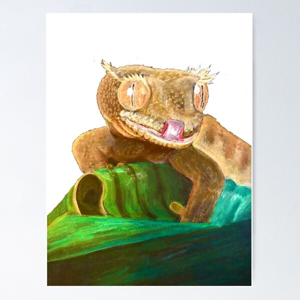 Item preview, Colored Pencil Crested Gecko designed and sold by GreatPlainsWolf.