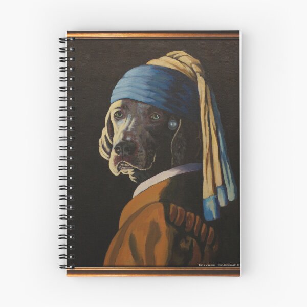 Item preview, WEIMARANER WITH PEARL EARRING designed and sold by tomAartist.