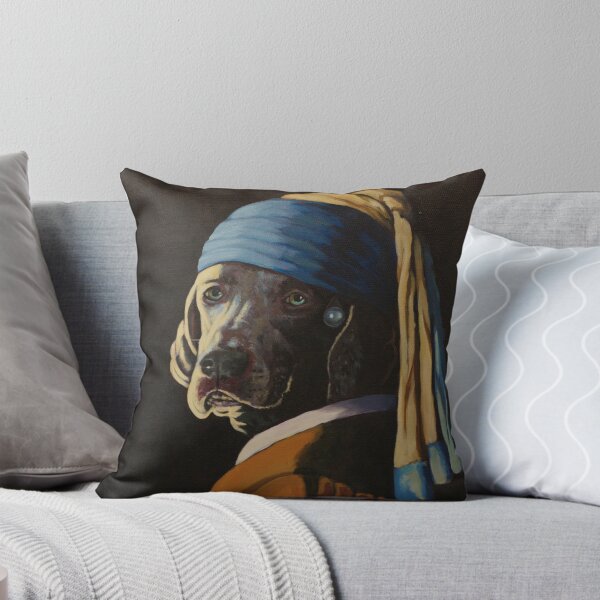 Item preview, WEIMARANER WITH PEARL EARRING designed and sold by tomAartist.