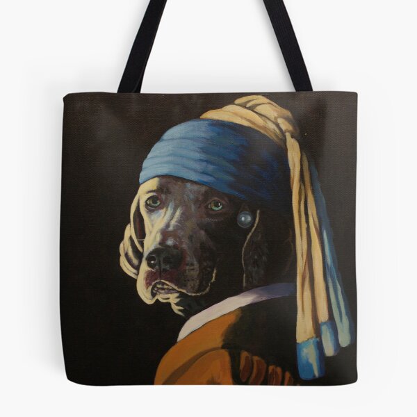 Item preview, WEIMARANER WITH PEARL EARRING designed and sold by tomAartist.