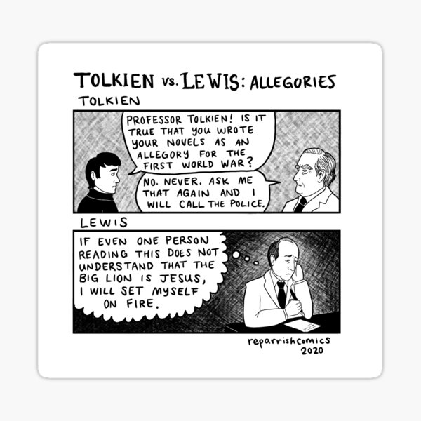 Aperçu de l'œuvre Tolkien contre Lewis: allégories créée et vendue par reparrish.