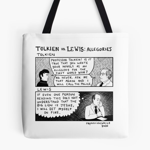Artikelvorschau, Tolkien vs. Lewis: Allegorien entworfen und verkauft von reparrish.