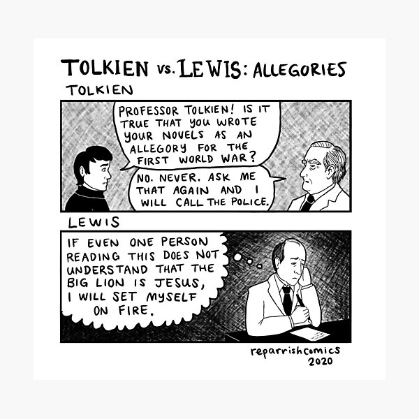 Item preview, Tolkien vs. Lewis: Allegories designed and sold by reparrish.