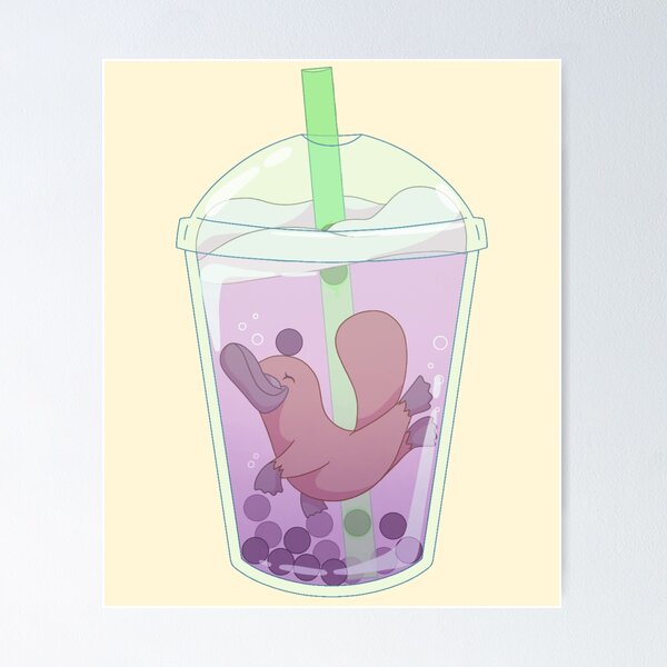 Item preview, A Platypus Swimming in Boba designed and sold by Imaplatypus.