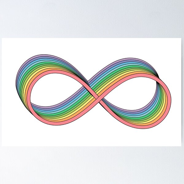 Item preview, Infinity colorful rainbow pastel colors designed and sold by NYXFN.