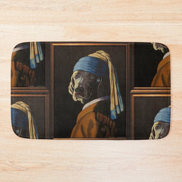 Item preview, WEIMARANER WITH PEARL EARRING designed and sold by tomAartist.