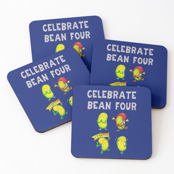 Item preview, Happy 4th Birthday card - Celebrate Bean Four designed and sold by Justbeanhappy.