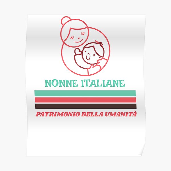 Poster Italienische Sprache Redbubble