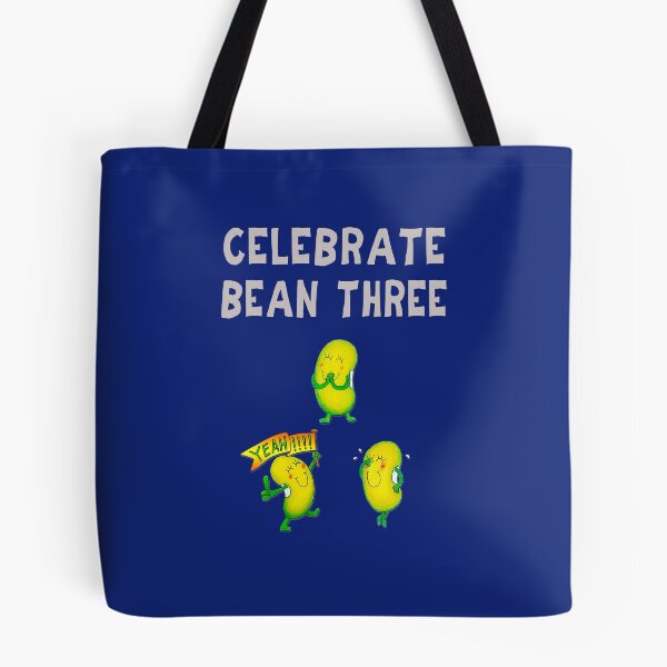 Item preview, Happy 3rd Birthday card - Celebrate Bean Three designed and sold by Justbeanhappy.
