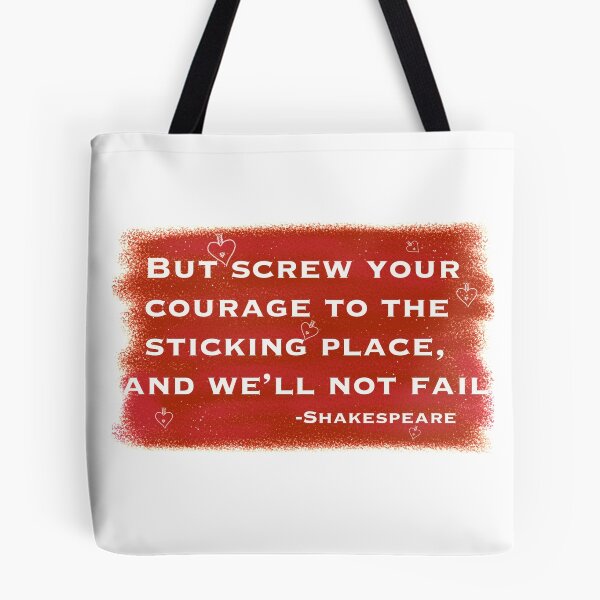 Aperçu de l'œuvre Citation du courage de Macbeth Shakespeare créée et vendue par Holland Guthrie.