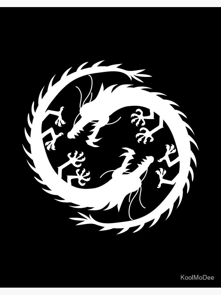 Download Yin Yang Dragons Art Board Print By Koolmodee Redbubble