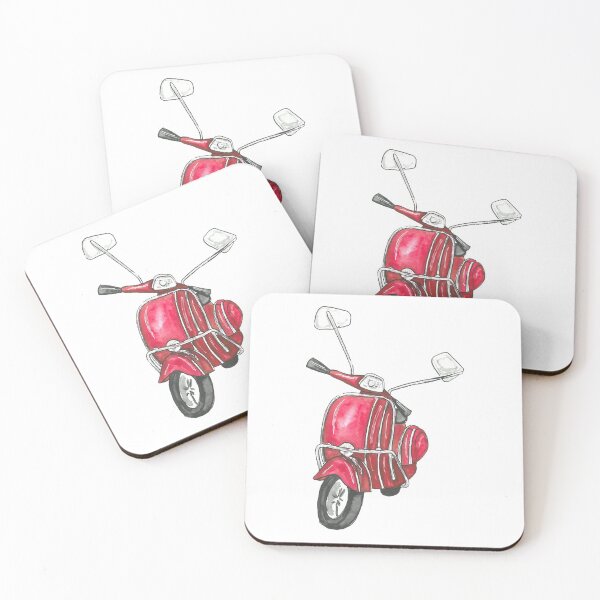 Item preview, Red bike. Hand drawn watercolour sketch  designed and sold by xeniialunina.
