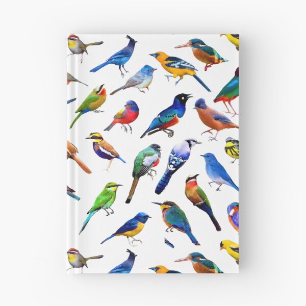 Item preview, Brilliant Birds II on White Background designed and sold by AxeLeon Patterns.