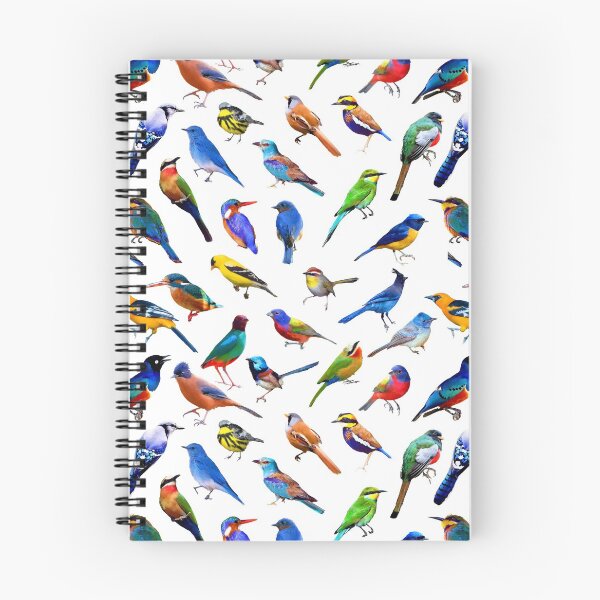 Item preview, Brilliant Birds II on White Background designed and sold by AxeLeon Patterns.