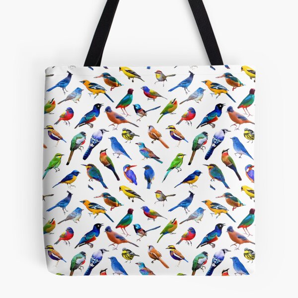 Item preview, Brilliant Birds II on White Background designed and sold by AxeLeon Patterns.