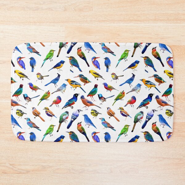 Item preview, Brilliant Birds II on White Background designed and sold by AxeLeon Patterns.