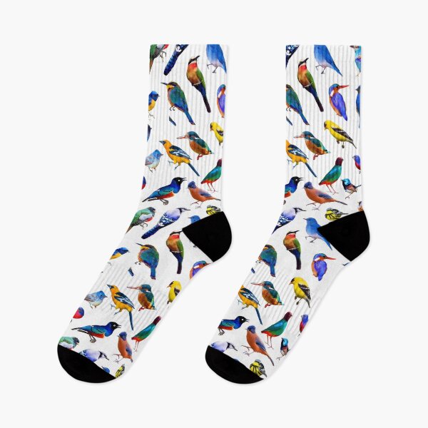 Item preview, Brilliant Birds II on White Background designed and sold by AxeLeon Patterns.