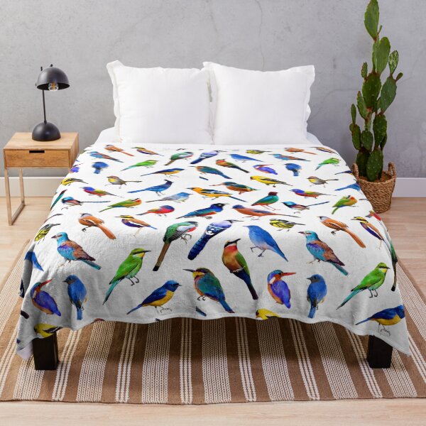 Item preview, Brilliant Birds II on White Background designed and sold by AxeLeon Patterns.