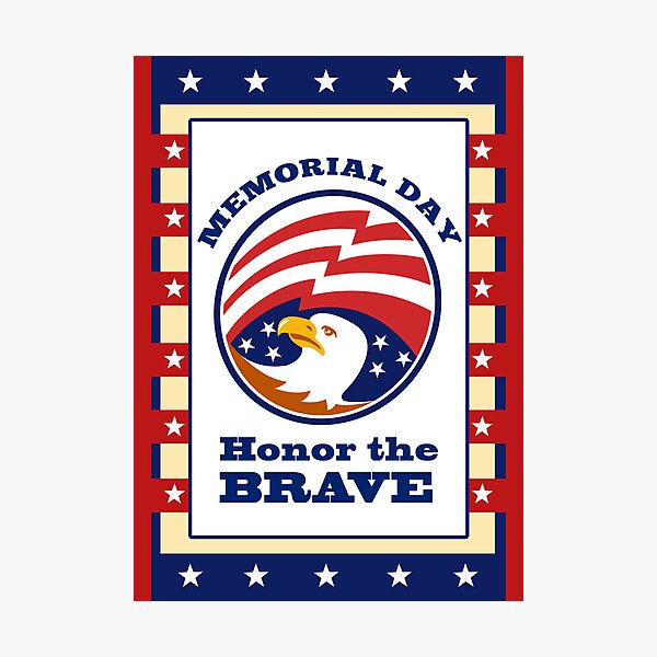 Artikelvorschau, American Eagle Memorial Day Poster Greeting Card entworfen und verkauft von patrimonio.