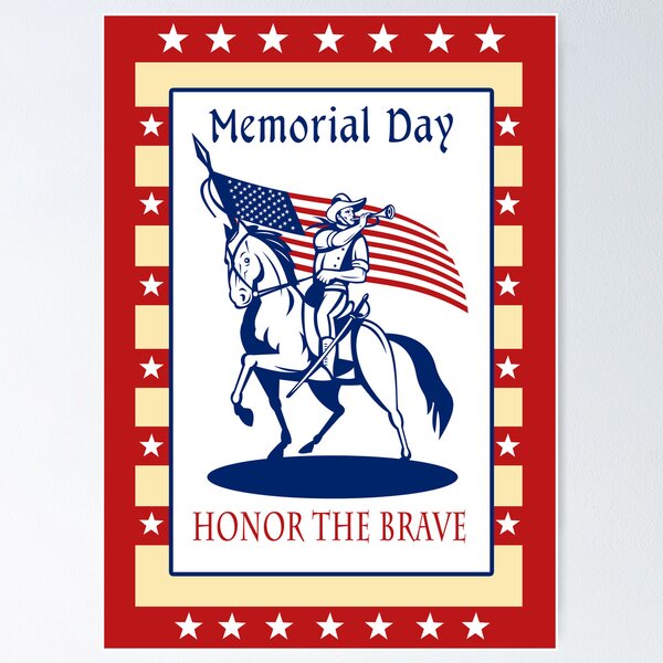 Item preview, American Patriot Memorial Day Poster Greeting Card designed and sold by patrimonio.