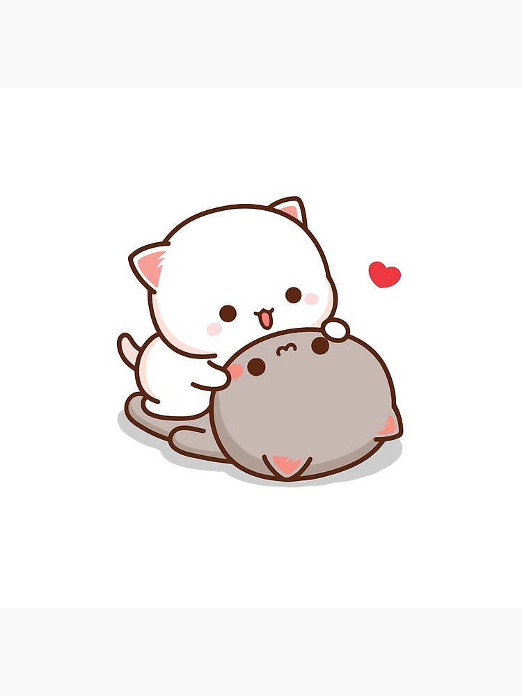 Peach and Goma Mochi Cat Love by misoshop