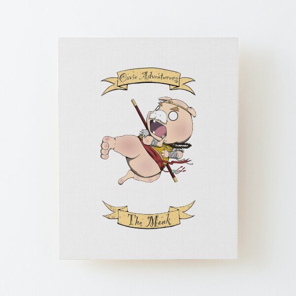 Cavie Adventurers - The Monk Wood Mounted Print