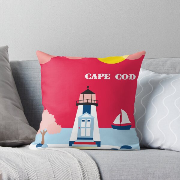 Aperçu de l'œuvre Cape Cod, Massachusetts - Illustration Skyline par pétales lâches créée et vendue par LoosePetals.