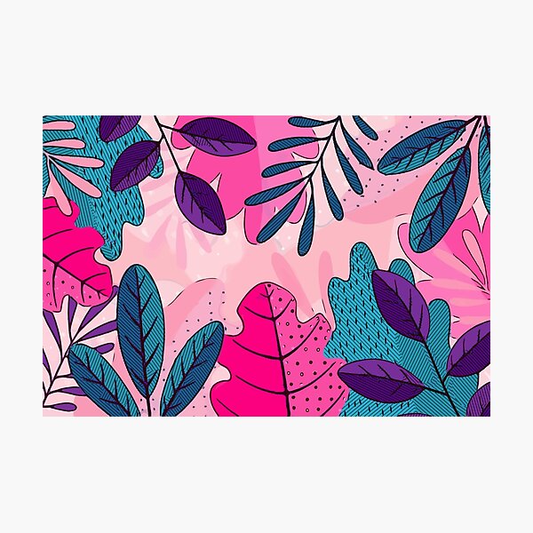 Item preview, Summer Tropical Floral Print designed and sold by Rafa_Borroto  -.
